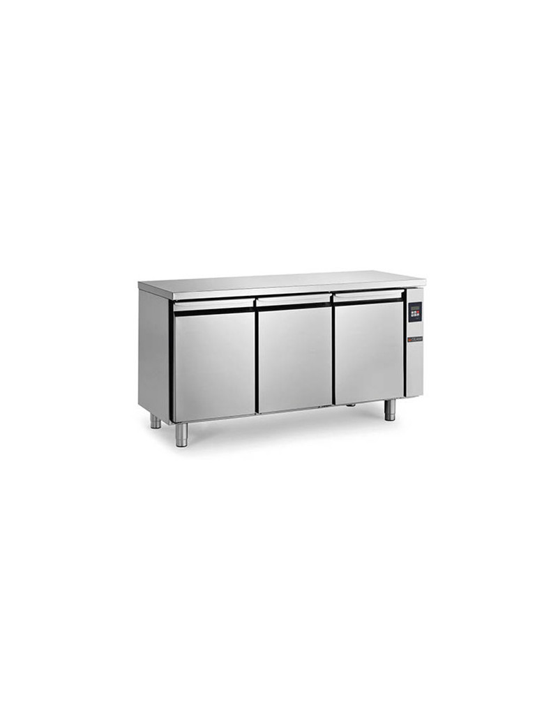 REFRIGERATED COUNTER - 292 L - 3 DOOR CENTRAL REMOTE GROUP - DEPTH 600 - POSITIVE COLD