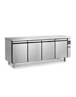 REFRIGERATED COUNTER - 390 L - 4 DOOR CENTRAL REMOTE GROUP - DEPTH 600 - POSITIVE COLD