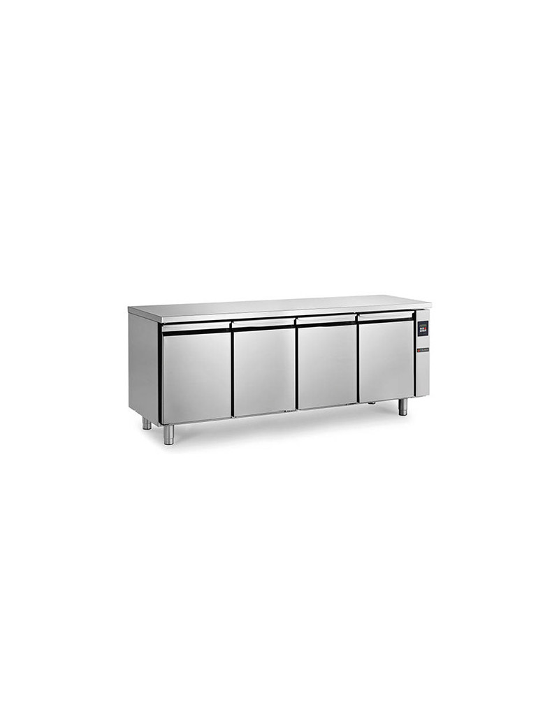 REFRIGERATED COUNTER - 390 L - 4 DOOR CENTRAL REMOTE GROUP - DEPTH 600 - POSITIVE COLD