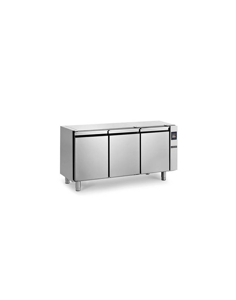 REFRIGERATED COUNTER - 348 L - 3 REMOTE GROUP DOORS WITHOUT WORKTOP - DEPTH 700 - GN 1/1 - NEGATIVE COLD REFRIGERATED COUNTER - 348 L - 3 REMOTE GROUP DOORS WITHOUT WORKTOP - DEPTH 700 - GN 1/1 - NEGATIVE COLD