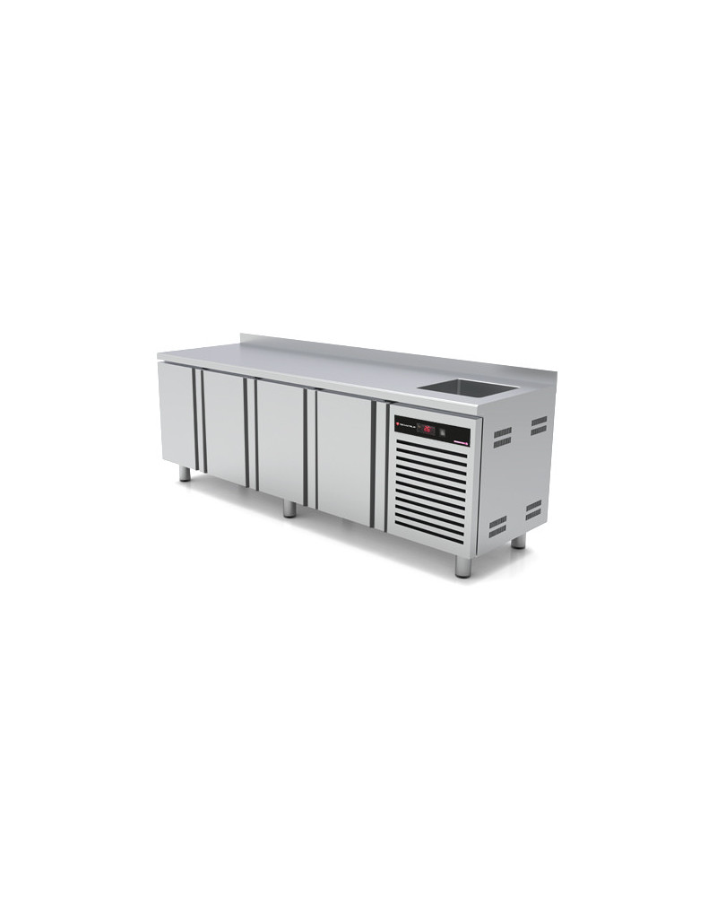 SANDWICHSCHRANK - 360 L - 2 TÜREN - 6 BEHÄLTER GN 1/3 + 1 BEHÄLTER GN 1/2 - TIEFE 800 - 600 x 400 - GRANIT SANDWICHSCHRANK - 360 L - 2 TÜREN - 6 BEHÄLTER GN 1/3 + 1 BEHÄLTER GN 1/2 - TIEFE 800 - 600 x 400 - GRANIT