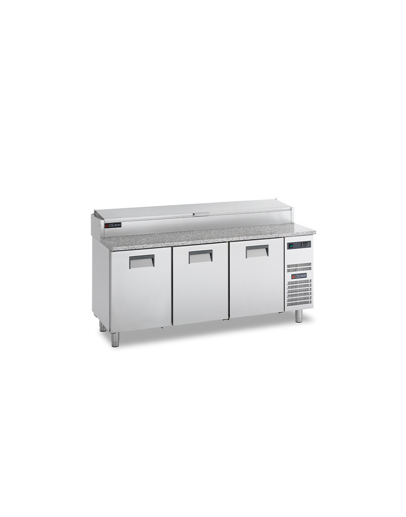 MEUBLE À SANDWICH - 540 L - 3 PORTES - 10 GN1/3 - PROFONDEUR 800 - 600 x 400 - GRANIT MEUBLE À SANDWICH - 540 L - 3 PORTES - 10 GN1/3 - PROFONDEUR 800 - 600 x 400 - GRANIT