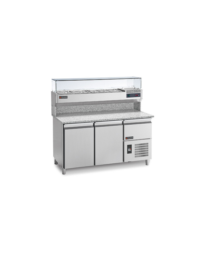 PIZZA UNIT - 360 L - 2 DOORS + 1 NEUTRAL DRAWER / DISPLAY 7 GN 1/3 - 600 x 400 PIZZA UNIT - 360 L - 2 DOORS + 1 NEUTRAL DRAWER / DISPLAY 7 GN 1/3 - 600 x 400