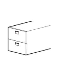 2-DRAWER UNIT (ASSEMBLY NOT INCLUDED)
